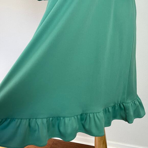 Vintage 60s / 70s Turquoise Mini Dress // Size XS - Picture 3 of 9
